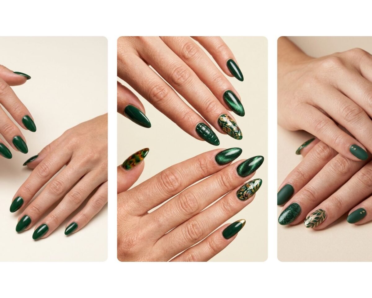 Forest Green Nails That Look So Expensive