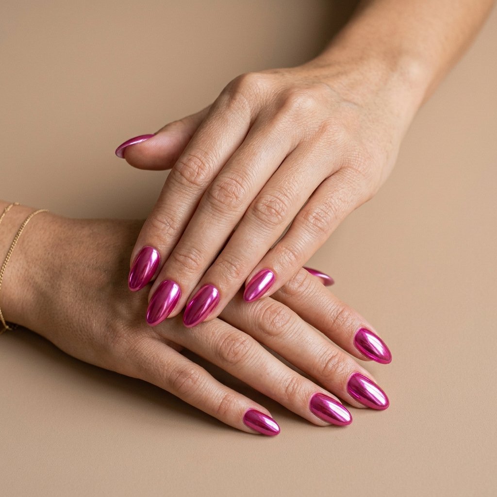 fuchsia nails
