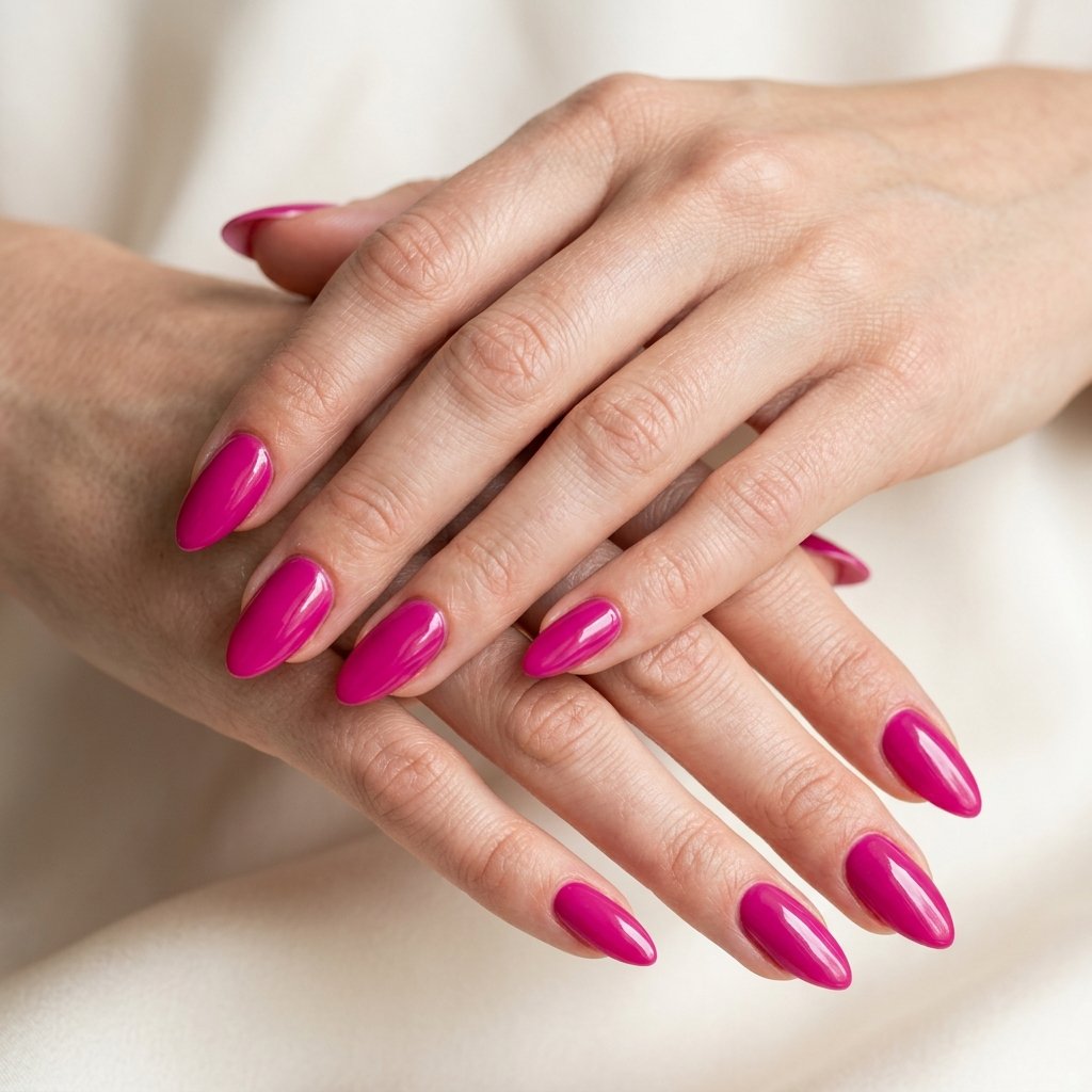 fuchsia nails