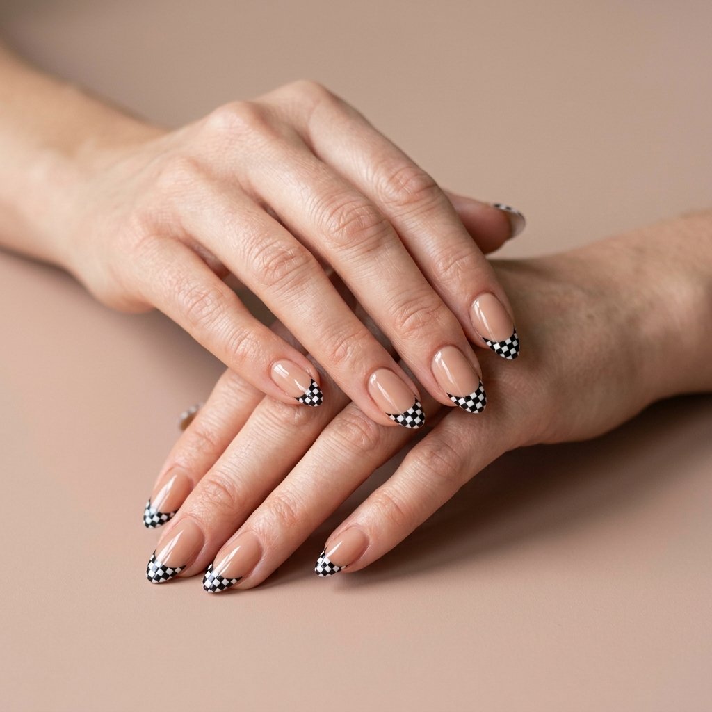 checkerboard nails