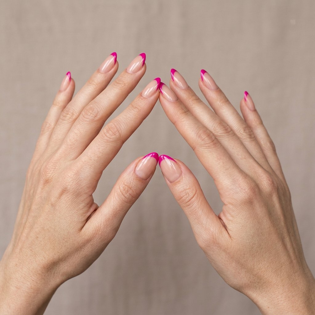 fuchsia nails