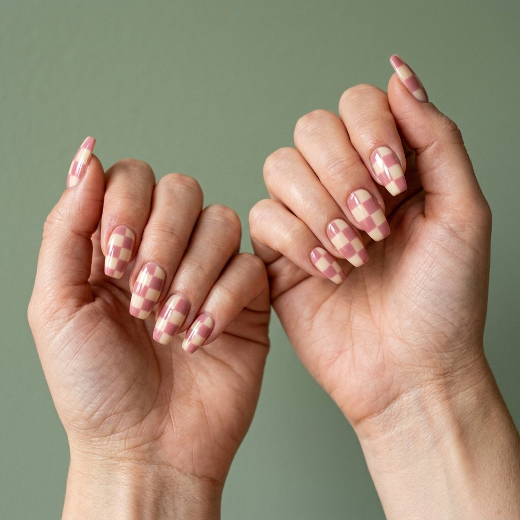 checkerboard nails