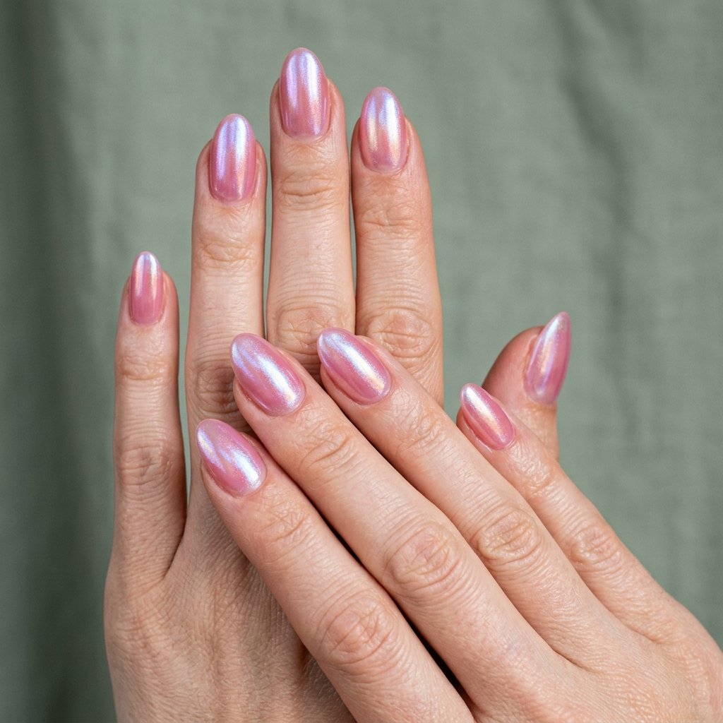 unicorn chrome nails