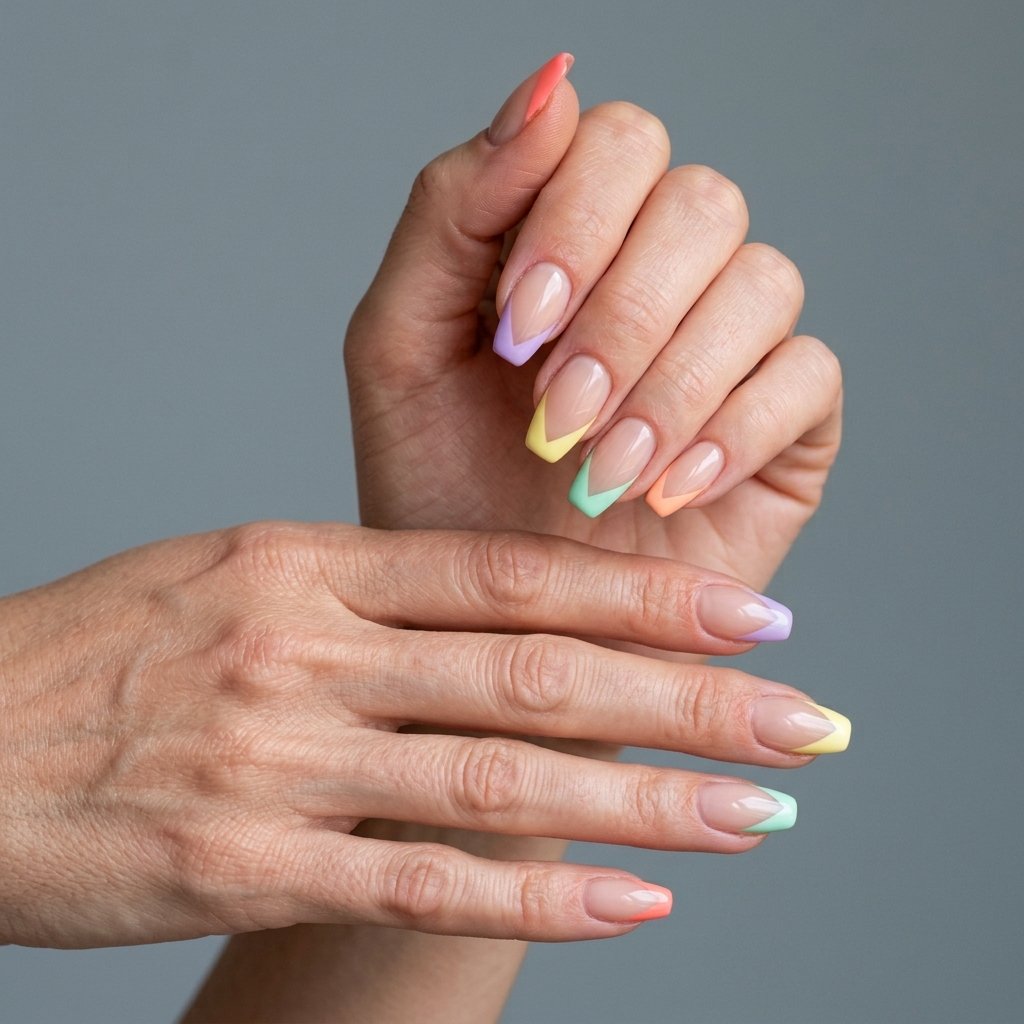v cut french nails
