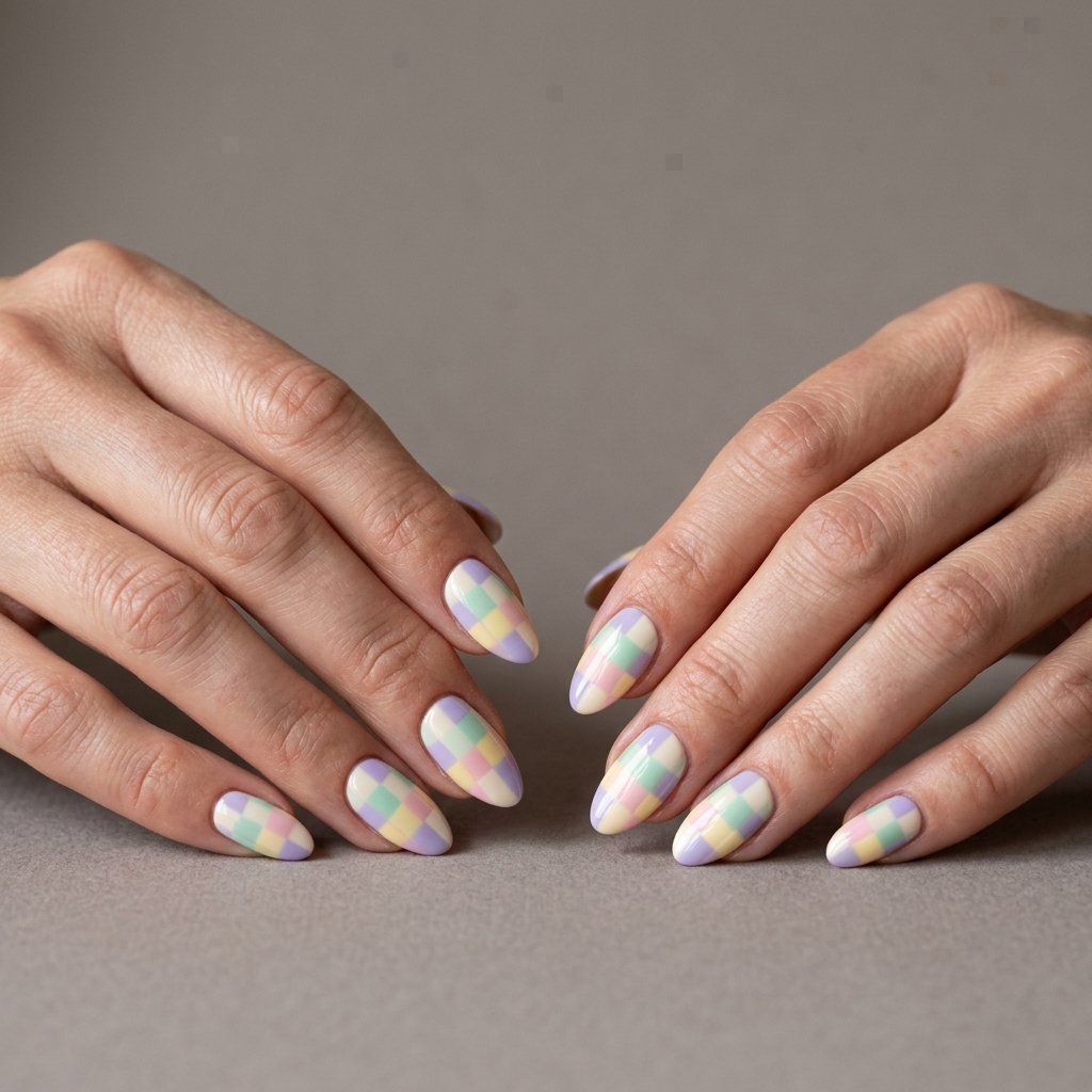 checkerboard nails