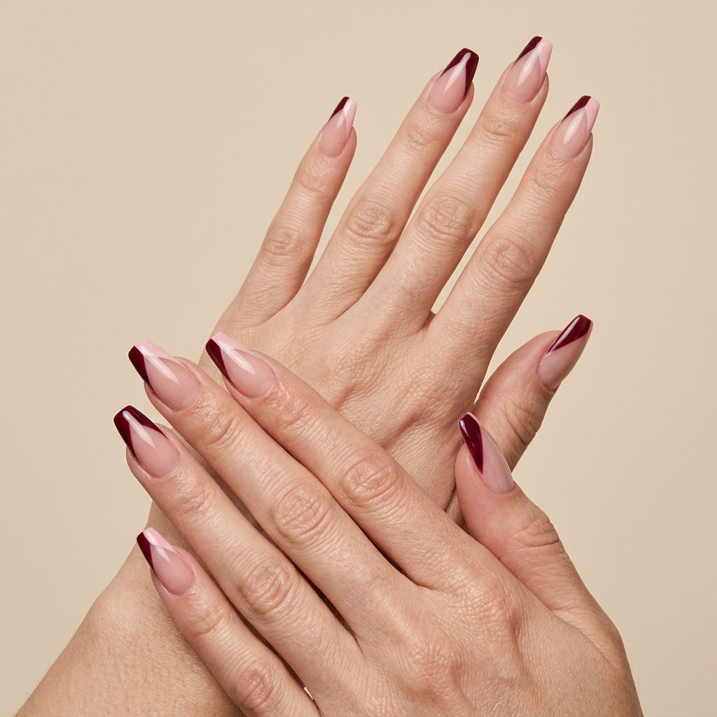v cut french nails
