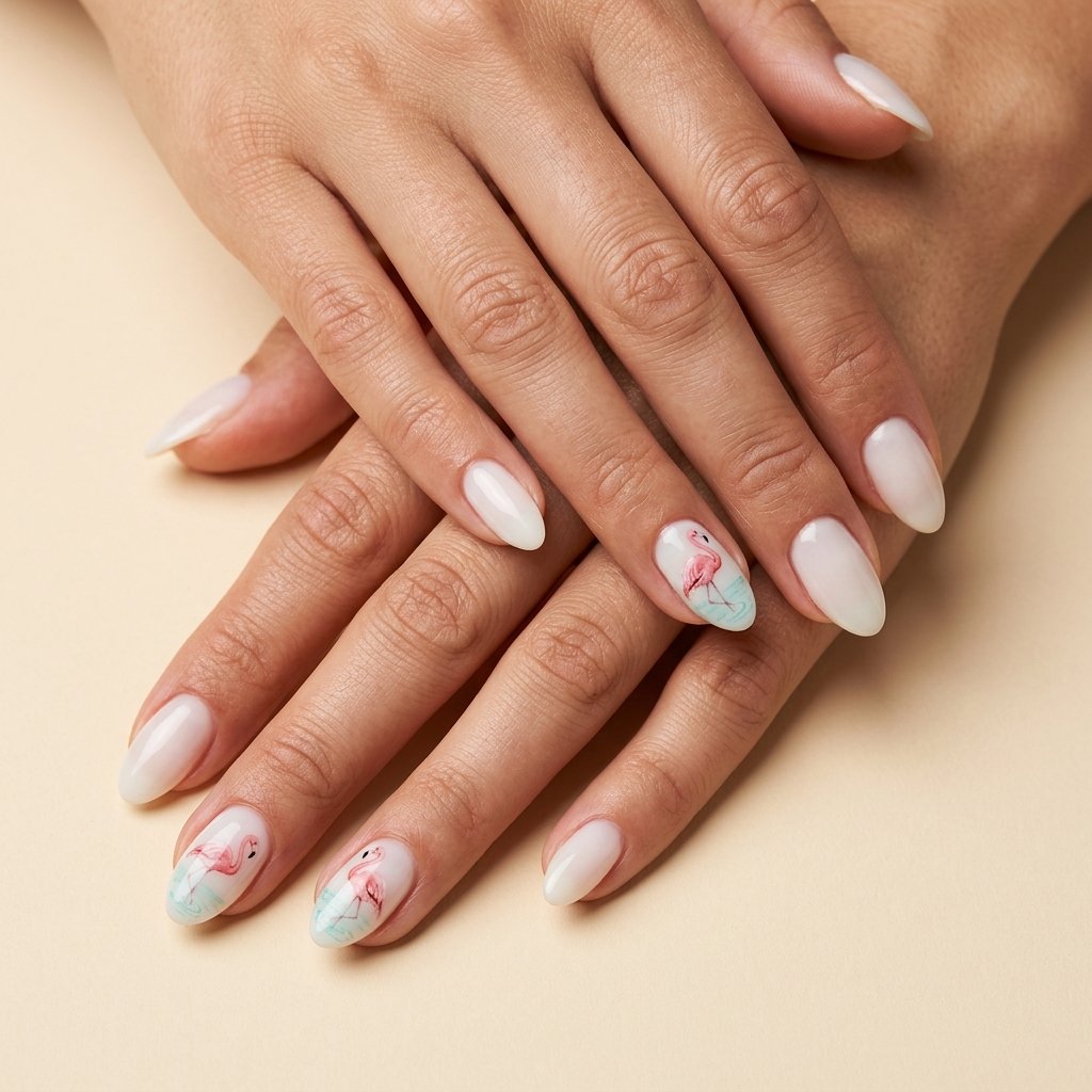 flamingo nails