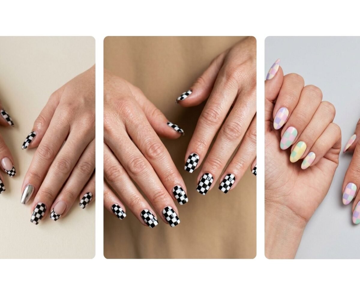 Checkerboard Nails That Make Every Outfit Pop