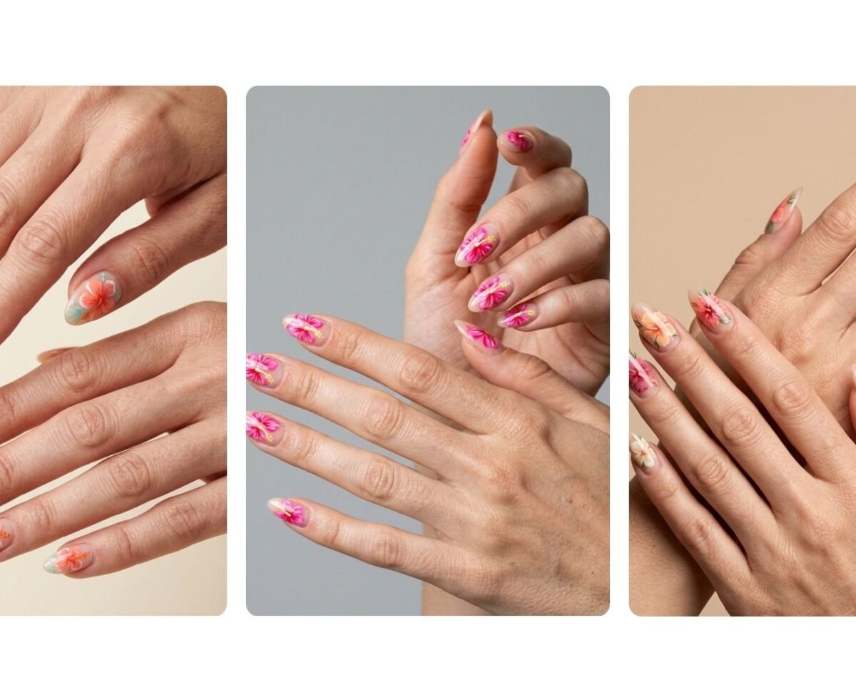 Hibiscus Flower Nail Ideas for Tropical Y2K Energy