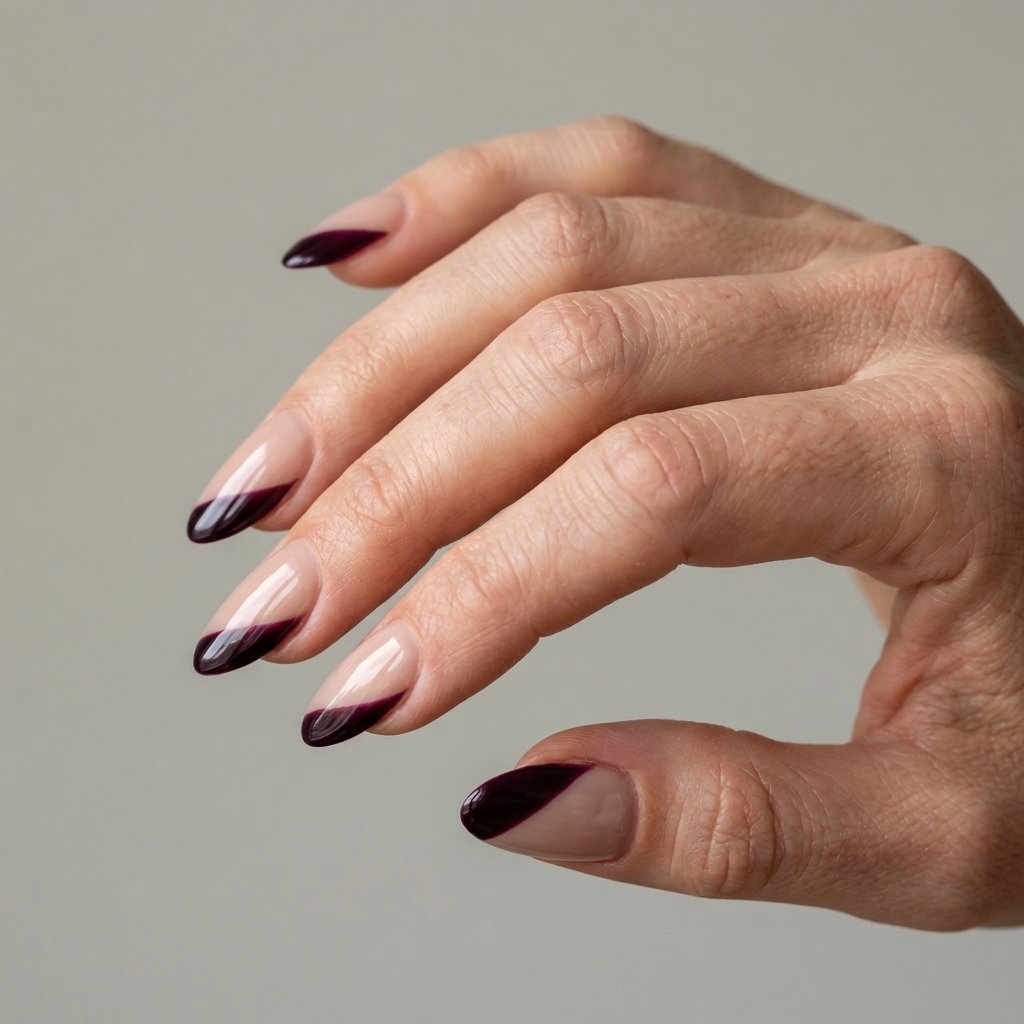 autumn french nails