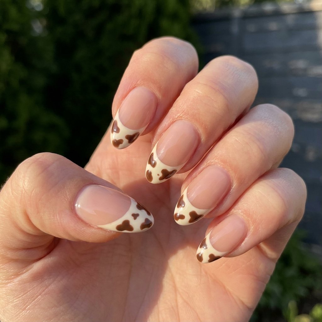cow print nails