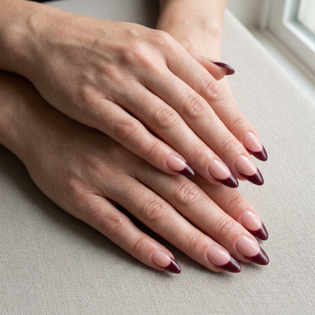 autumn french nails