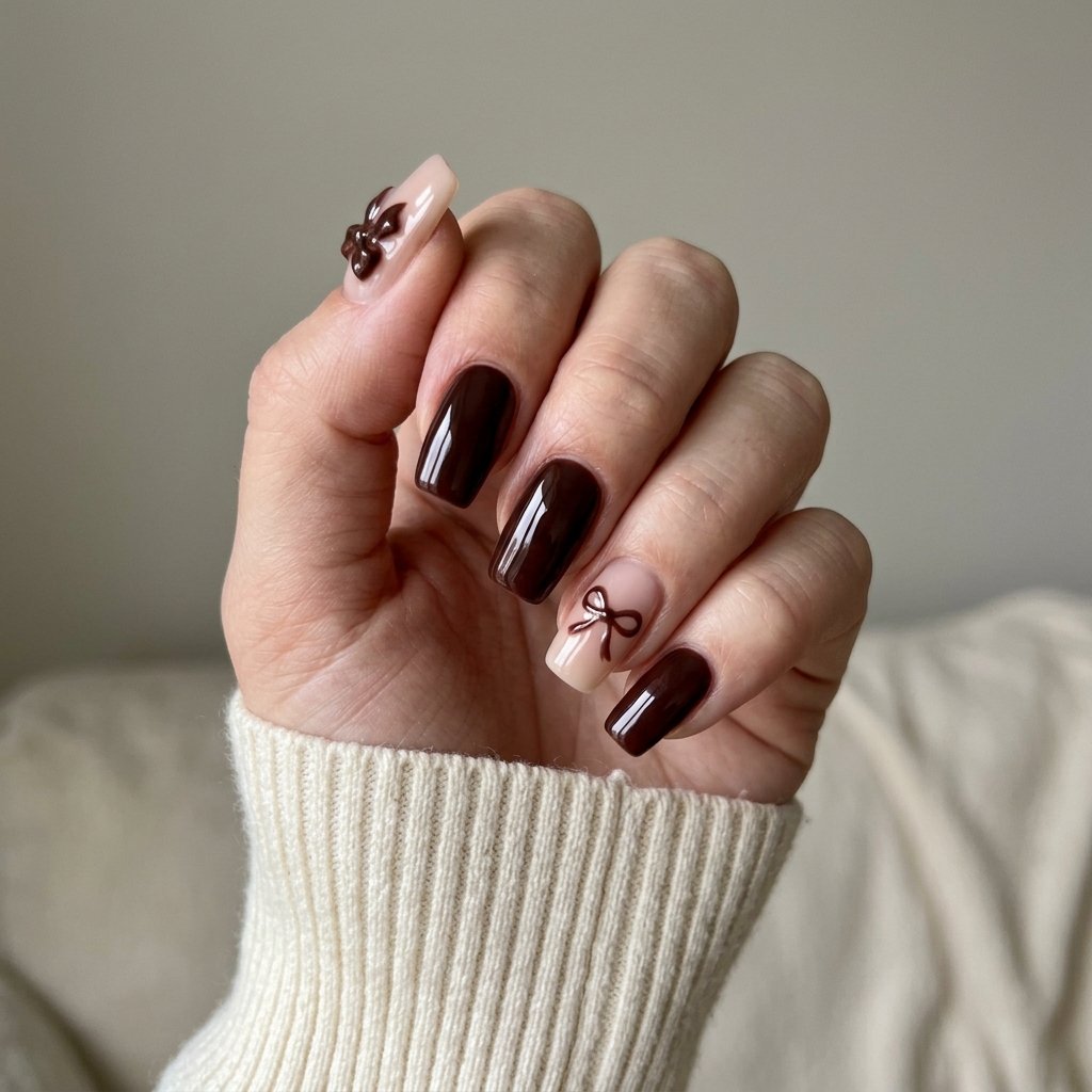 dark coquette nails