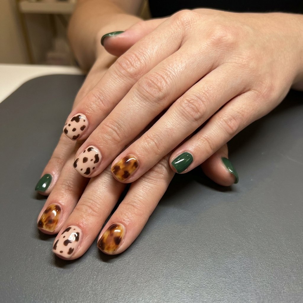 cow print nails