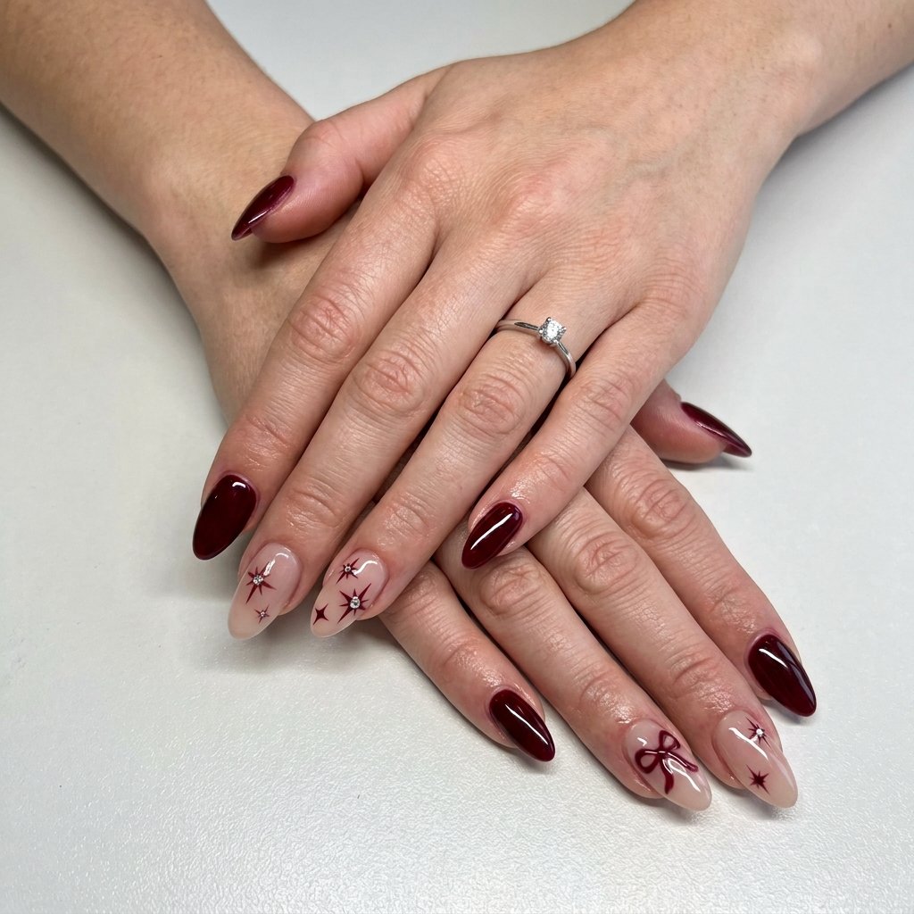 dark coquette nails