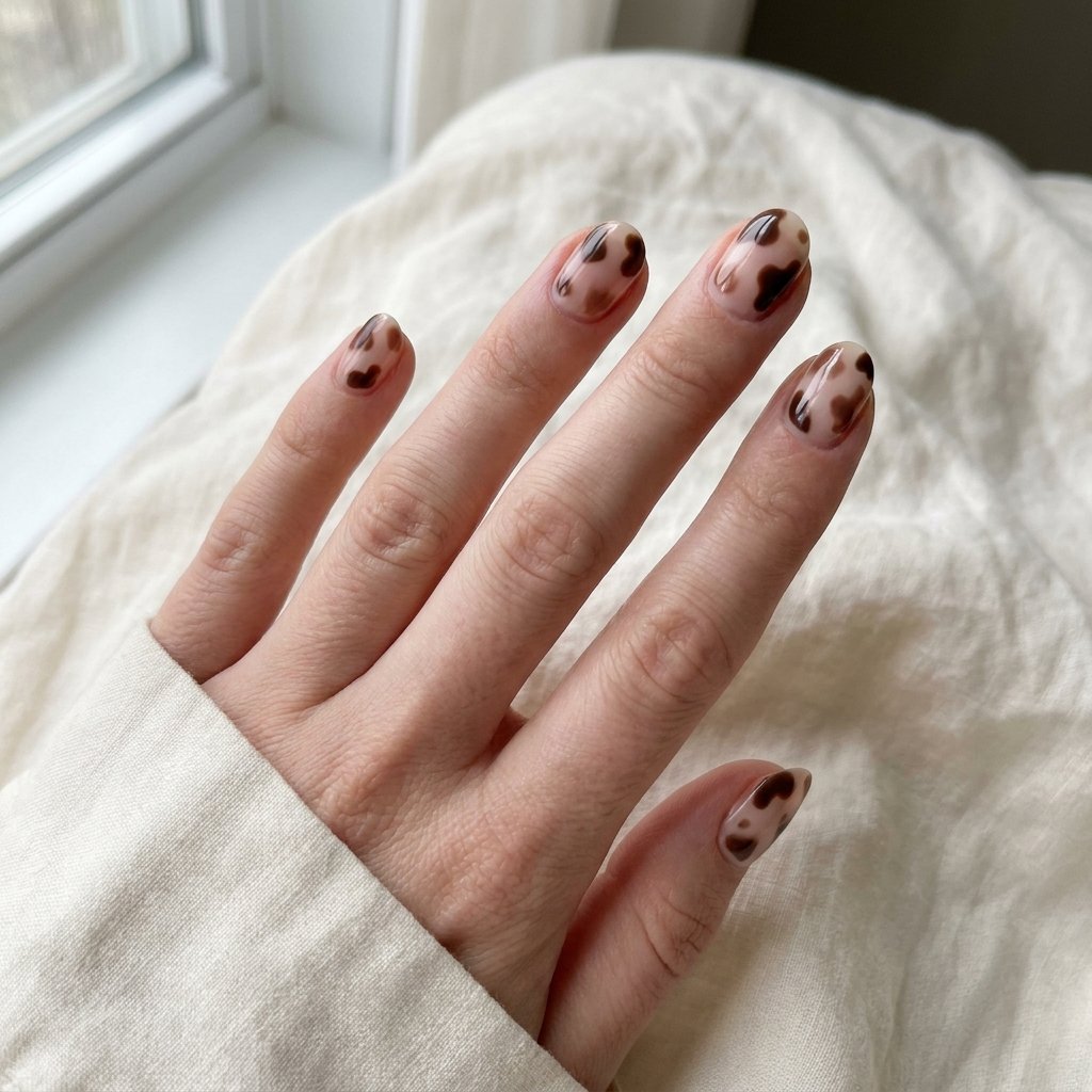 cow print nails