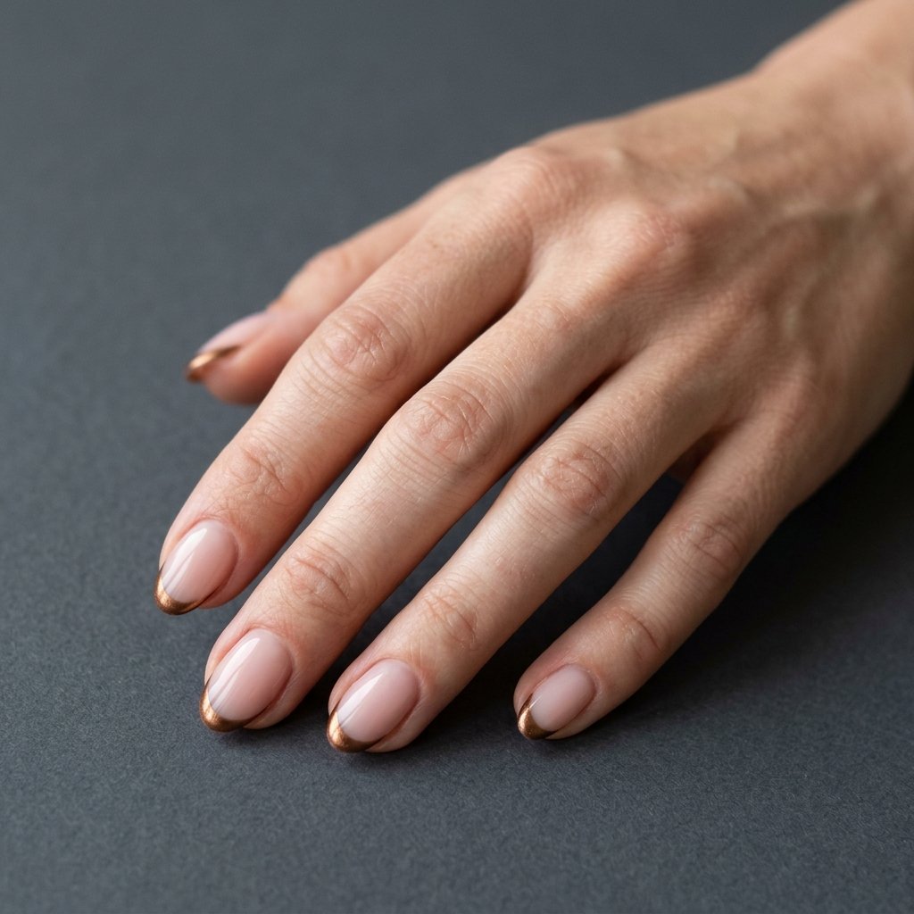autumn french nails