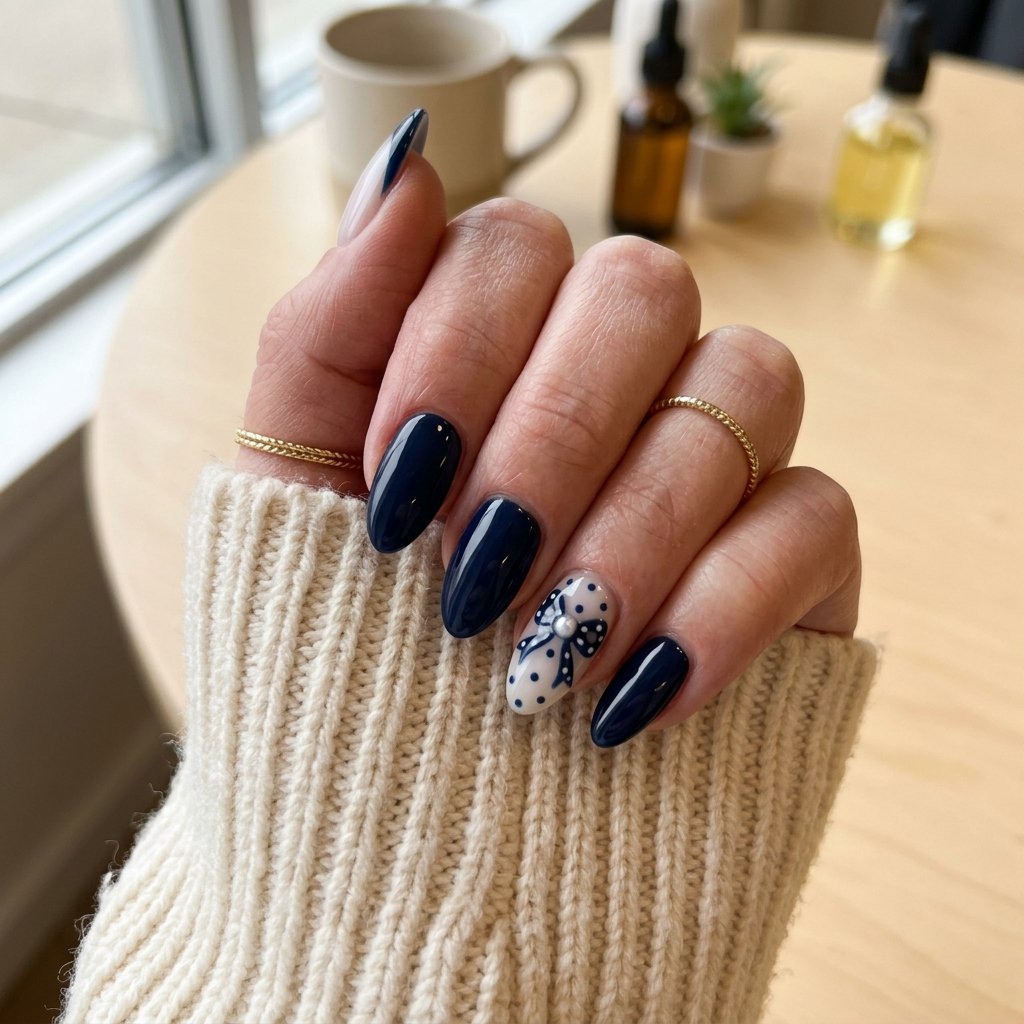 dark coquette nails