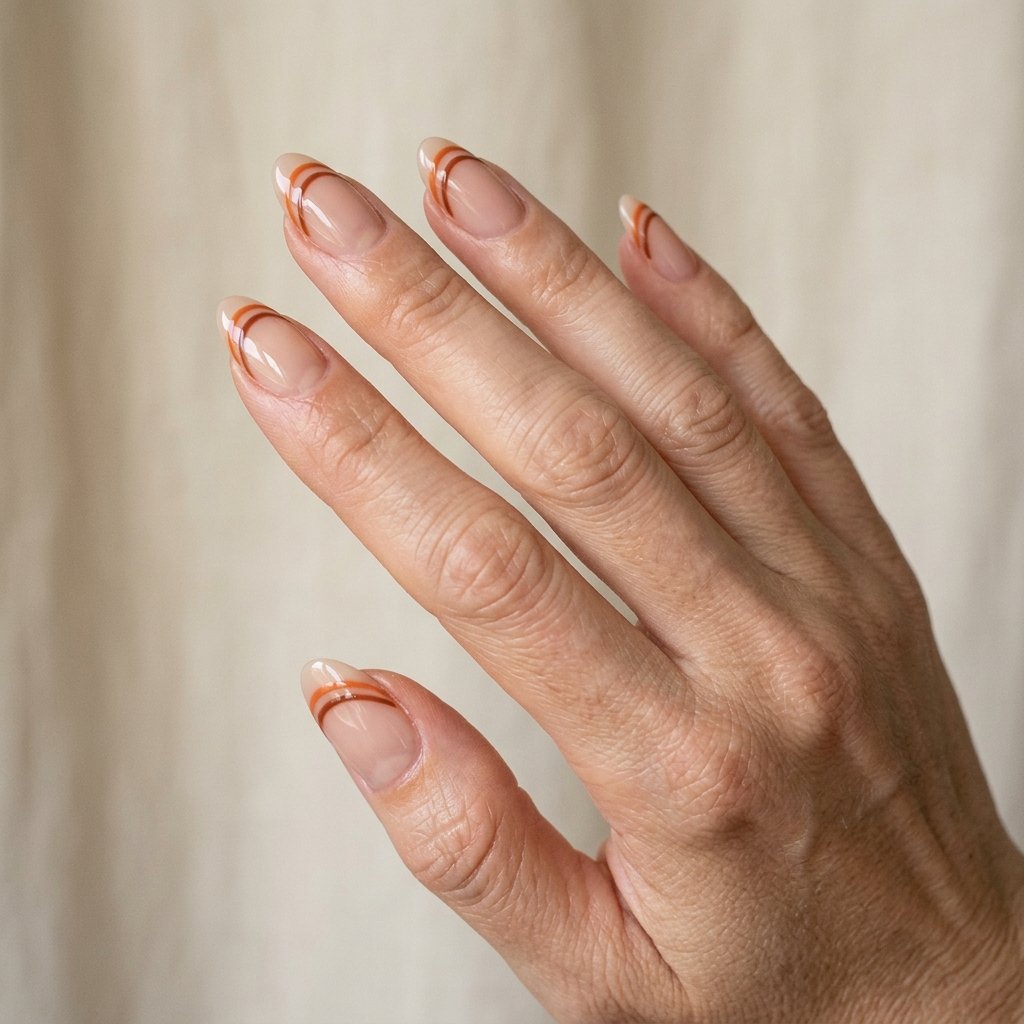 autumn french nails