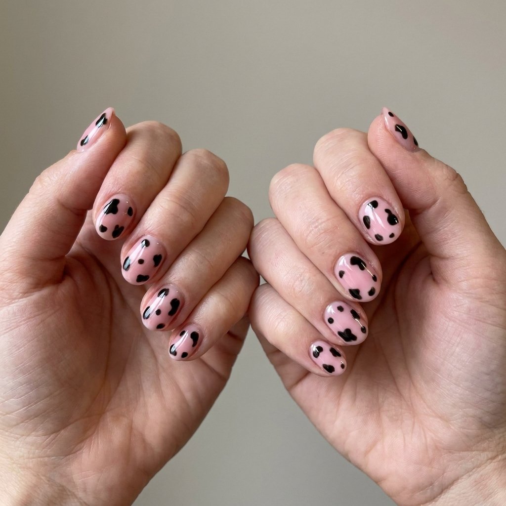 cow print nails