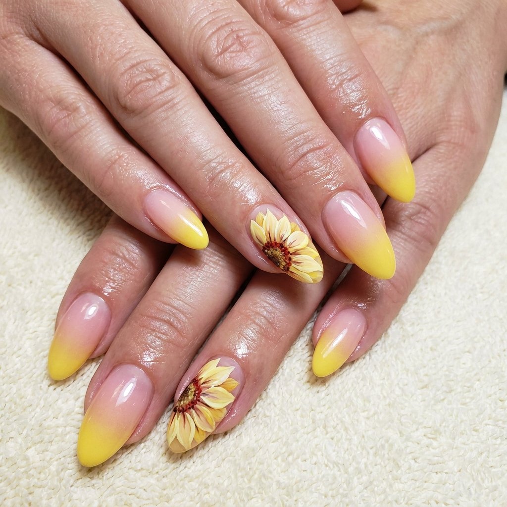 sunflower nails