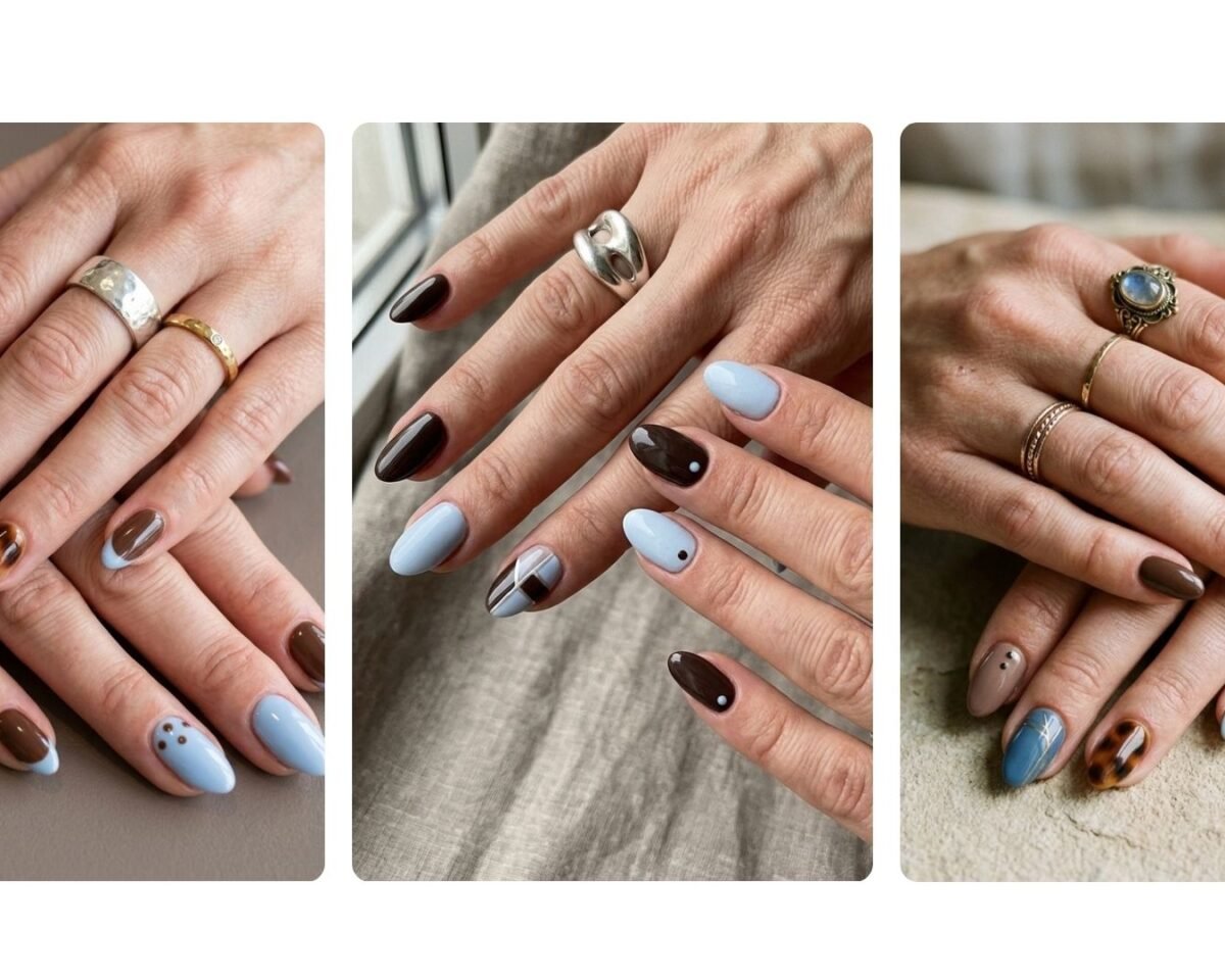 Brown and Blue Nails: Chic Designs to Try Right Now