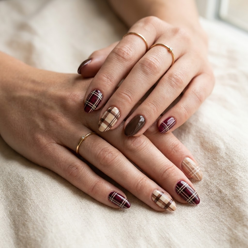 8 Gorgeous Plaid Nail Designs for a Chic, Cozy Look